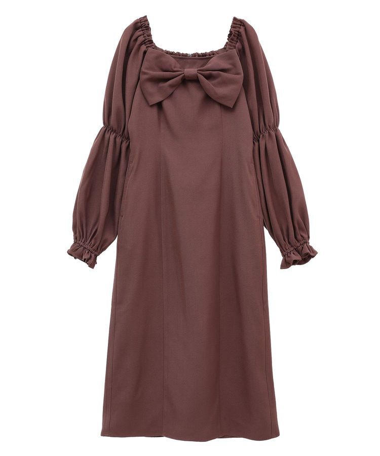 Maison de FLEUR Petite Robe「愛され上手なリボンワンピース」|ワンピース|ディープパープル