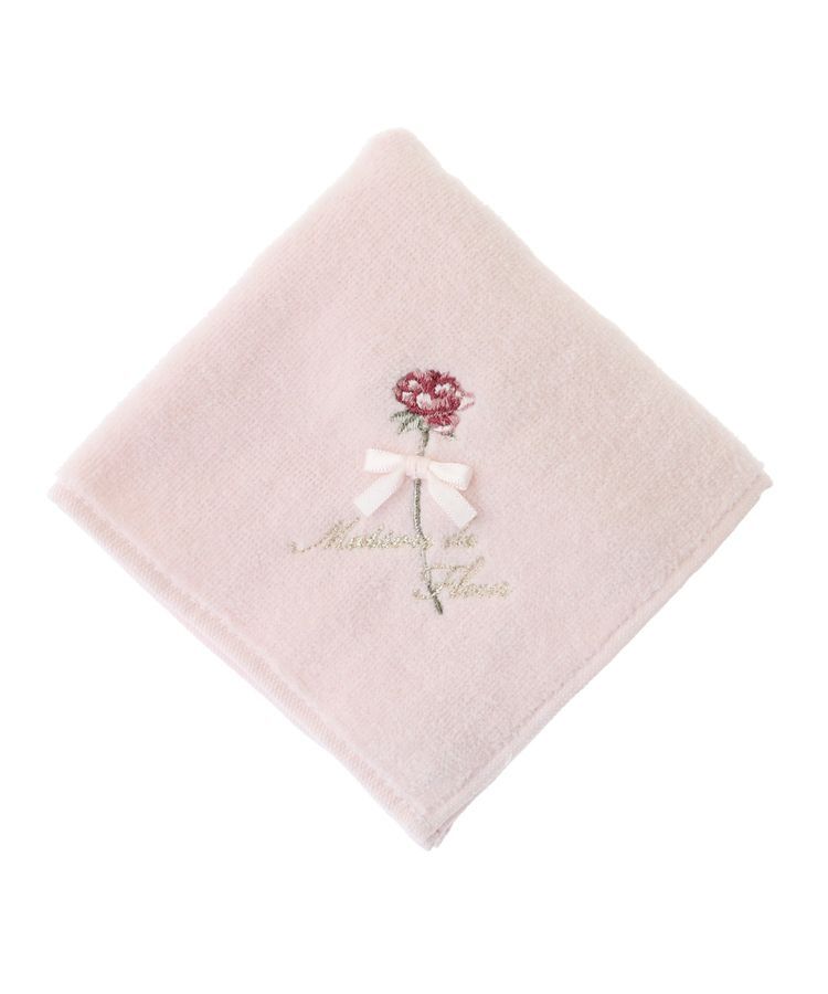 Maison de FLEUR「ローズ刺繍タオルハンカチ」|ハンカチ|