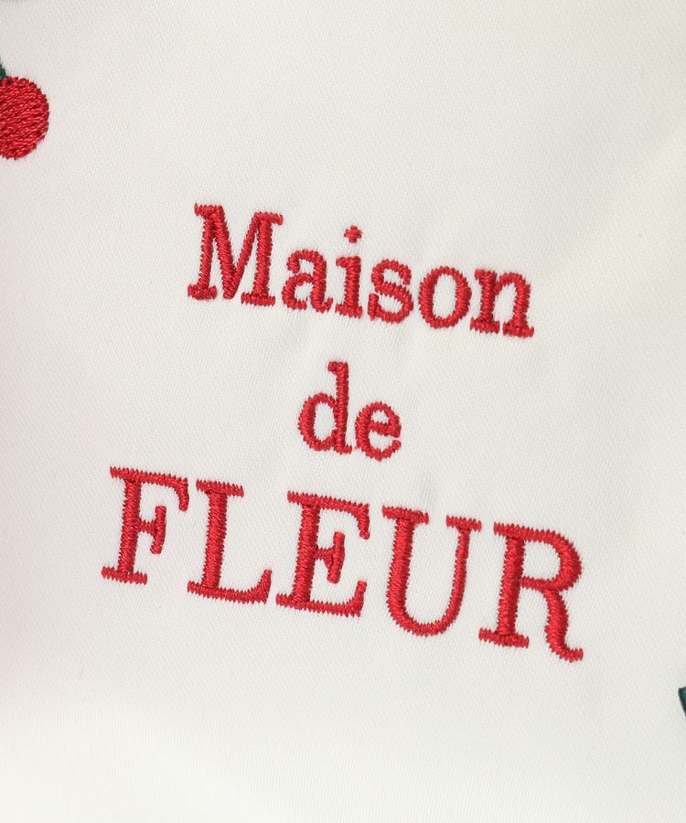 Maison de FLEUR「チェリー刺繍ポーチ」|ポーチ|