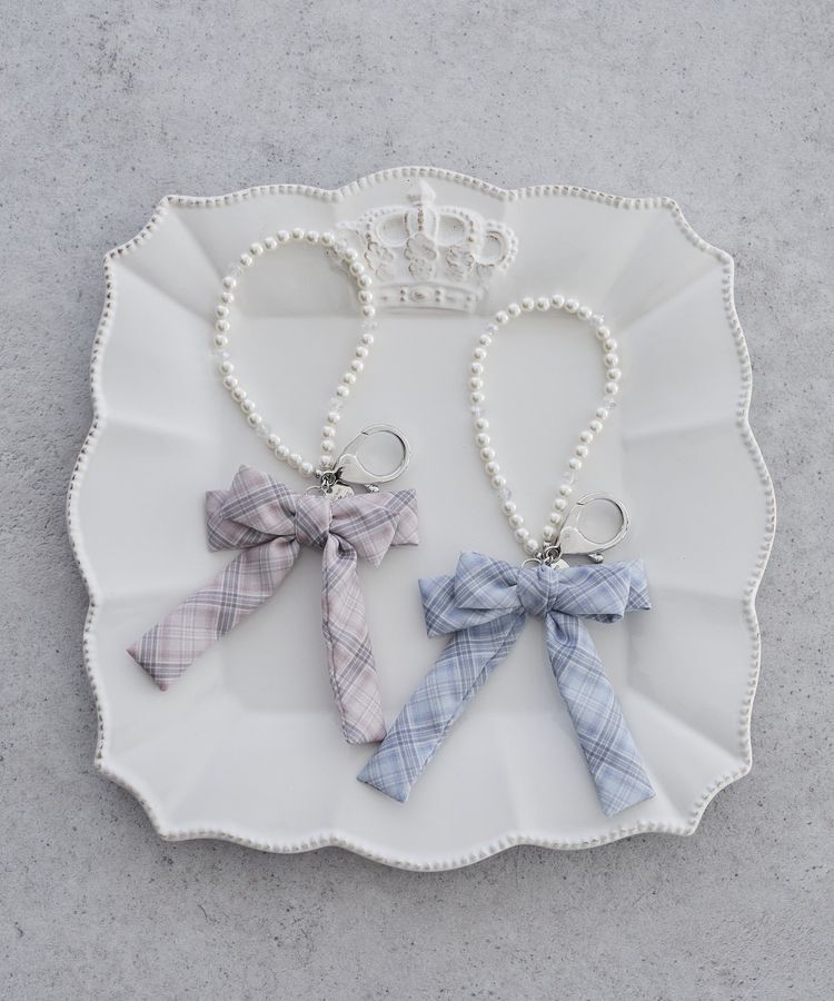 Maison de FLEUR「チェックリボンパールチャーム」|その他|