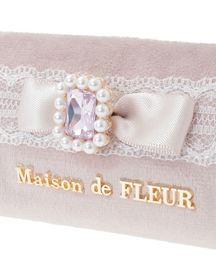 Maison de FLEUR「ベロアレースロングポーチ」|ポーチ|