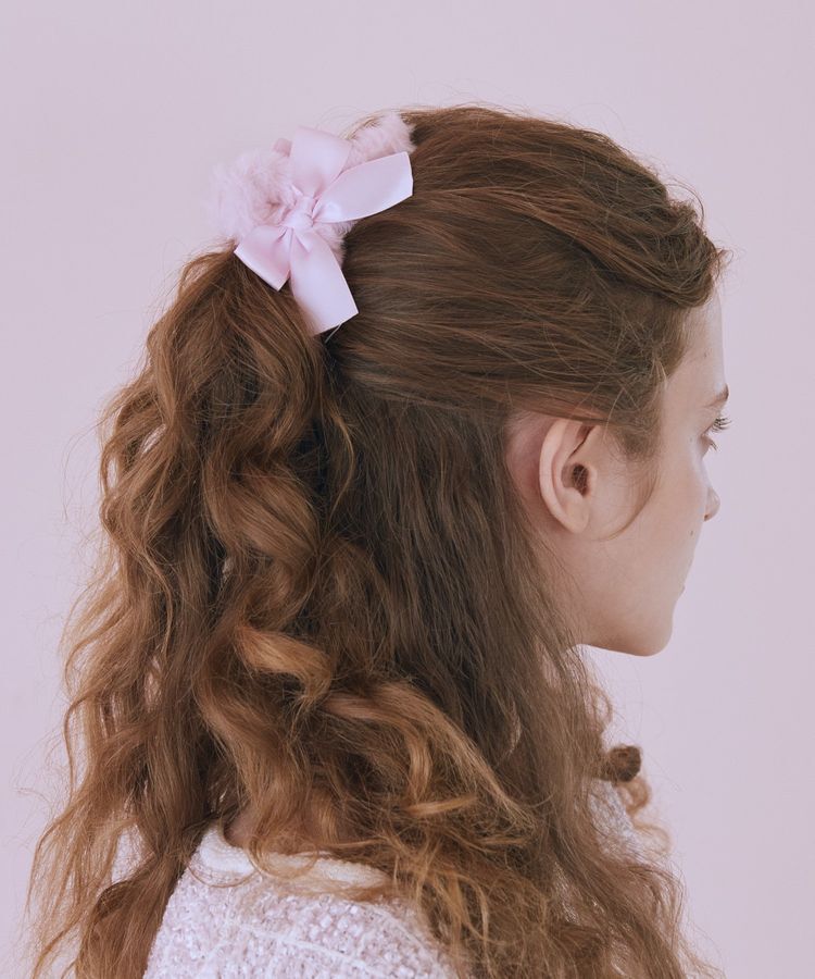 Maison de FLEUR「ピンクマニアファーリボンバンスクリップ」|その他|
