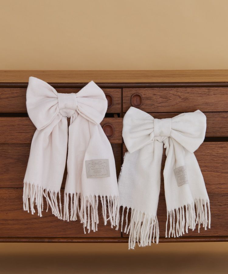 Maison de FLEUR「リボン付きストール」|ストール|