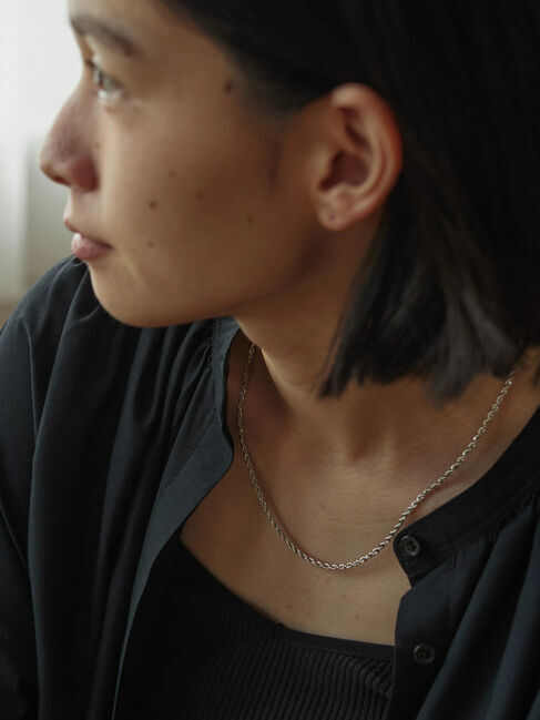  「【WEB限定】ツイストチェーンネックレス」|ネックレス|シルバー