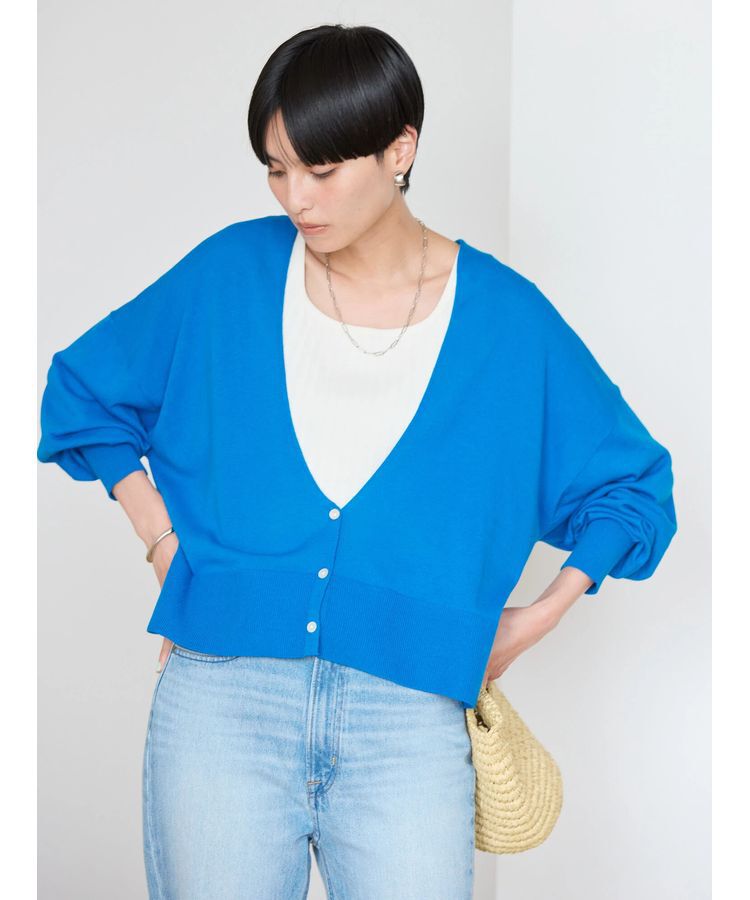 AMERICAN HOLIC「UVカットショートニットカーディガン」|カーディガン|Blue