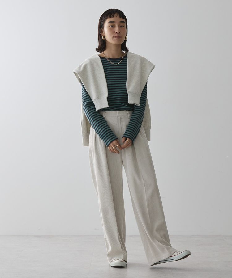 AMERICAN HOLIC「リブボーダーカットプルオーバー」|Tシャツ・カットソー|