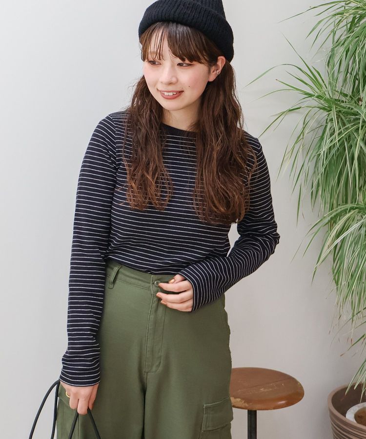 AMERICAN HOLIC「リブボーダーカットプルオーバー」|Tシャツ・カットソー|