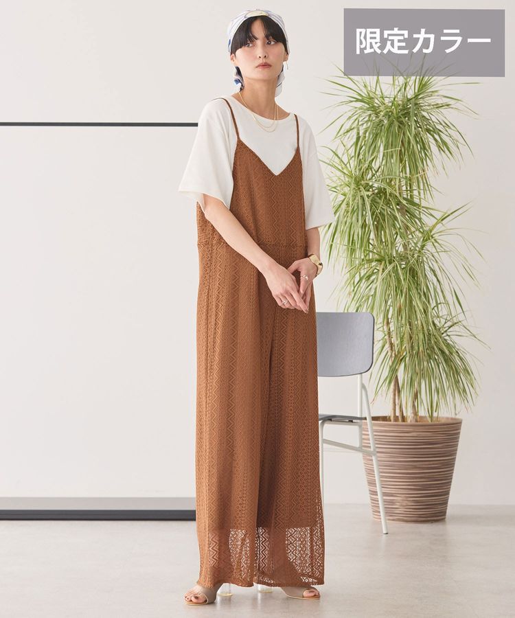 AMERICAN HOLIC「レースキャミサロペット【WEB限定カラー有り】」|オールインワン|