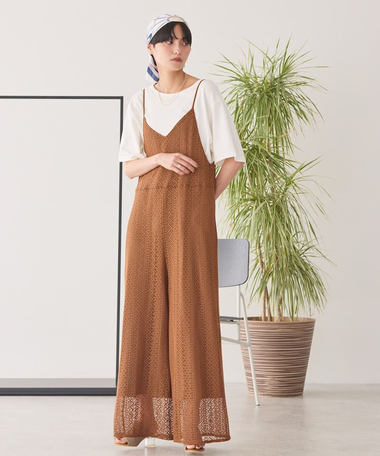 AMERICAN HOLIC「レースキャミサロペット【WEB限定カラー有り】」|オールインワン|