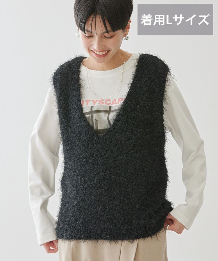 AMERICAN HOLIC「【選べる丈2サイズ】前後2wayシャギーベスト」|ベスト・ジレ|