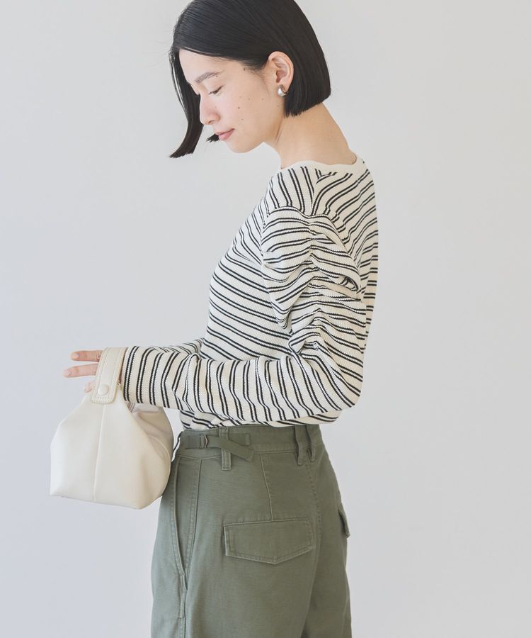 AMERICAN HOLIC「ショルダーギャザーワッフルプルオーバー」|Tシャツ・カットソー|