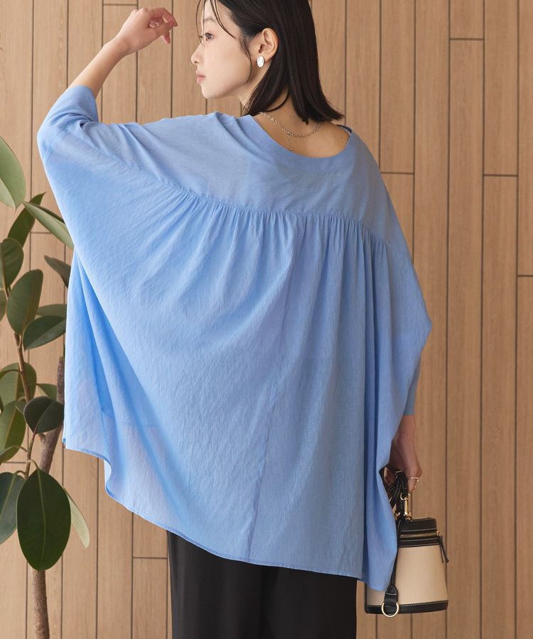 AMERICAN HOLIC「接触冷感Vネックシアー半袖BIGシャツ」|シャツ・ブラウス|