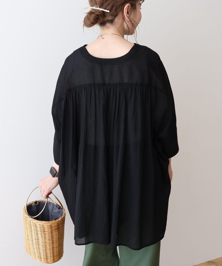 AMERICAN HOLIC「接触冷感Vネックシアー半袖BIGシャツ」|シャツ・ブラウス|