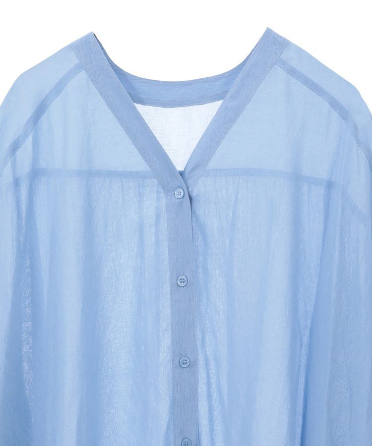AMERICAN HOLIC「接触冷感Vネックシアー半袖BIGシャツ」|シャツ・ブラウス|