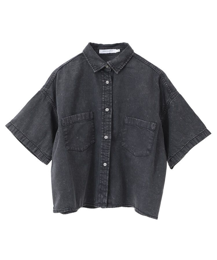 AMERICAN HOLIC「Wポケットデニムショートシャツ」|シャツ・ブラウス|