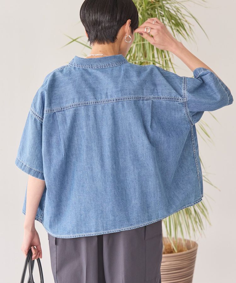 AMERICAN HOLIC「Wポケットデニムショートシャツ」|シャツ・ブラウス|