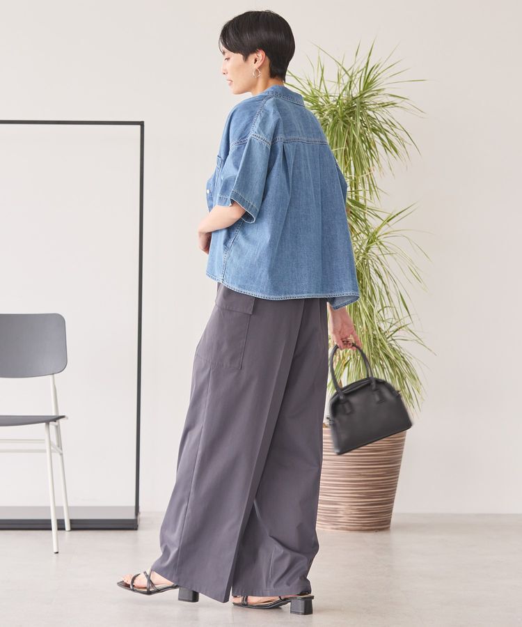 AMERICAN HOLIC「Wポケットデニムショートシャツ」|シャツ・ブラウス|