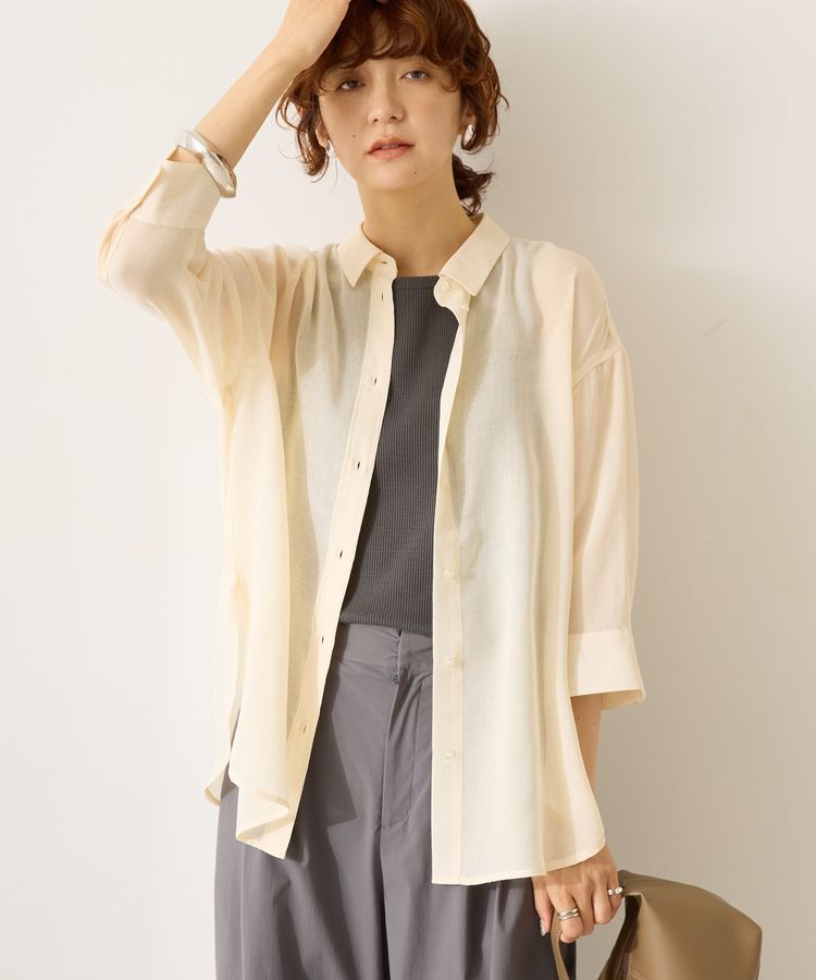 AMERICAN HOLIC「シアーボイルレギュラー7分袖シャツ」|シャツ・ブラウス|