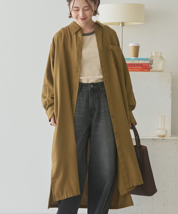 AMERICAN HOLIC「T/Rカルゼロングシャツワンピース」|ワンピース|Olive