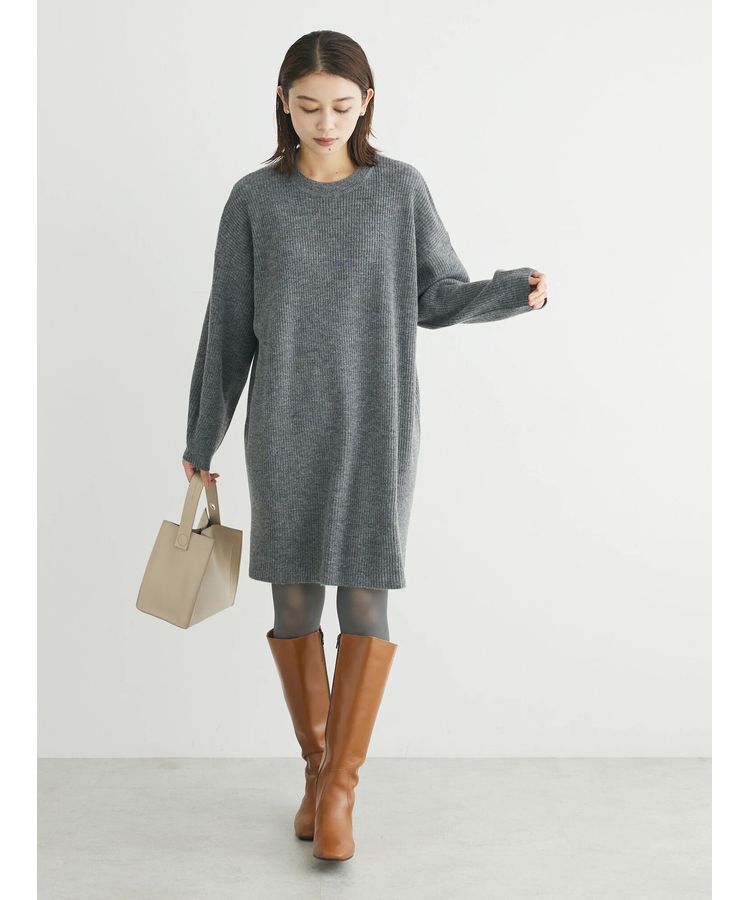 Green Parks「リブニットミニワンピース」|ワンピース|Gray Mixture