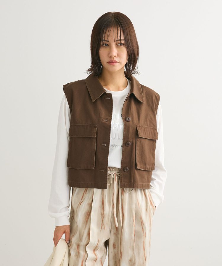 Green Parks「・SUGAR SPOON ミリタリーショートベスト」|ベスト・ジレ|