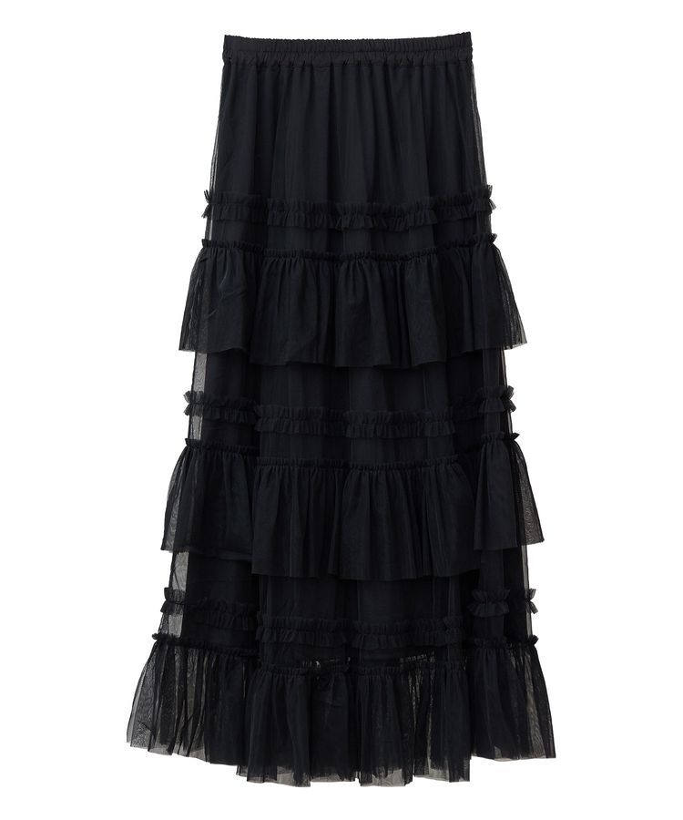 Green Parks「・ELENCARE DUEチュールフリルティアードスカート」|スカート|