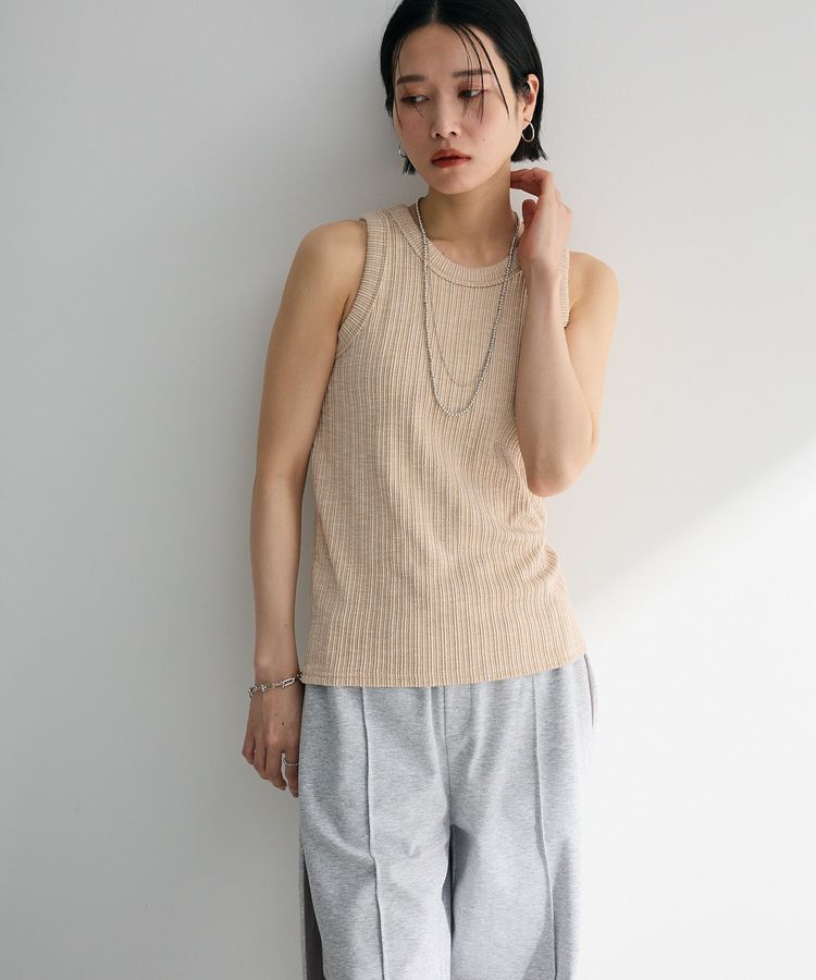 Green Parks「メランジタンクトップ」|インナー|Beige