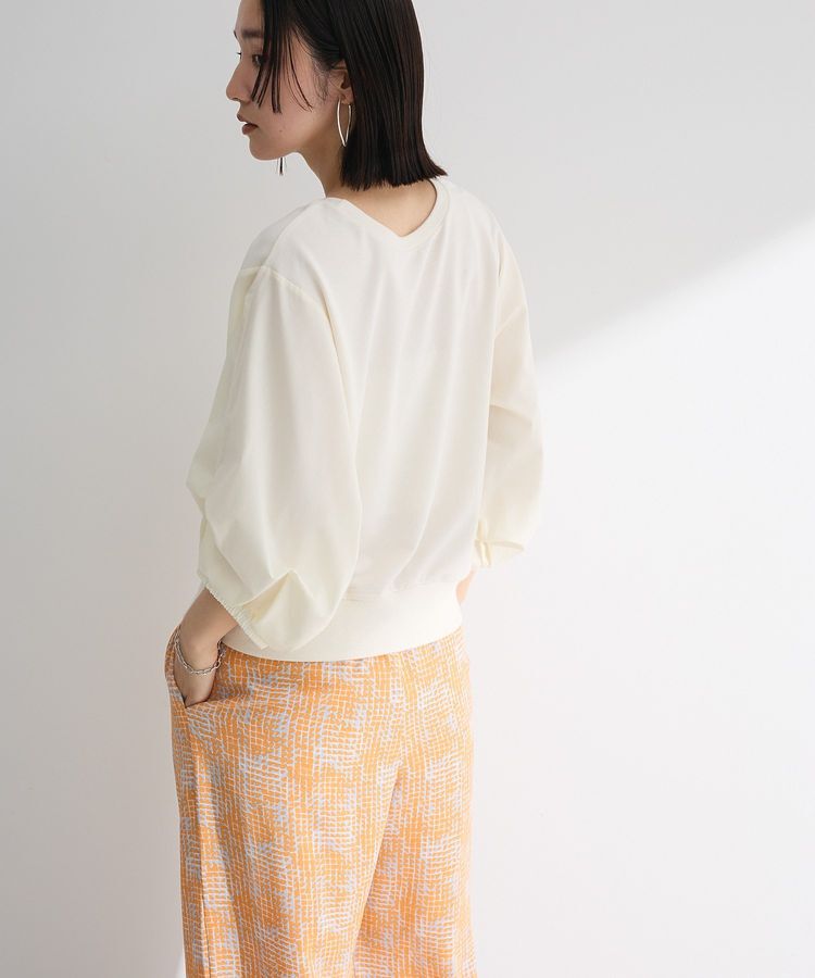 Green Parks「2WAY7分袖タック裾ZIPプルオーバー」|Tシャツ・カットソー|