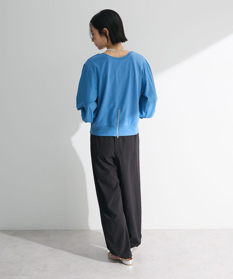 Green Parks「2WAY7分袖タック裾ZIPプルオーバー」|Tシャツ・カットソー|