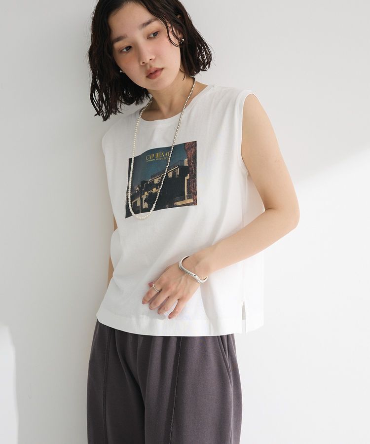 Green Parks「ノースリーブフォトプルオーバー」|Tシャツ・カットソー|Yellow