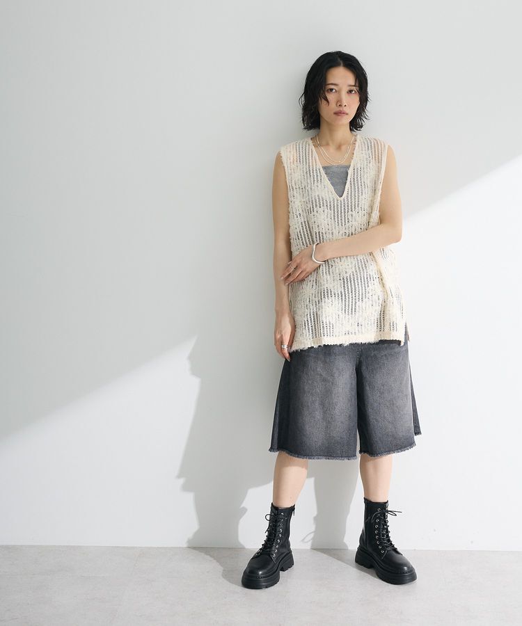 Green Parks「・DOUBLE FLAGS ワイドデニムハーフパンツ」|その他|