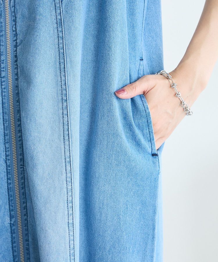 Green Parks「・SUGAR SPOON W-ZIPデニムロングワンピ」|ワンピース|