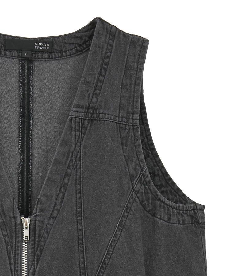 Green Parks「・SUGAR SPOON W-ZIPデニムロングワンピ」|ワンピース|