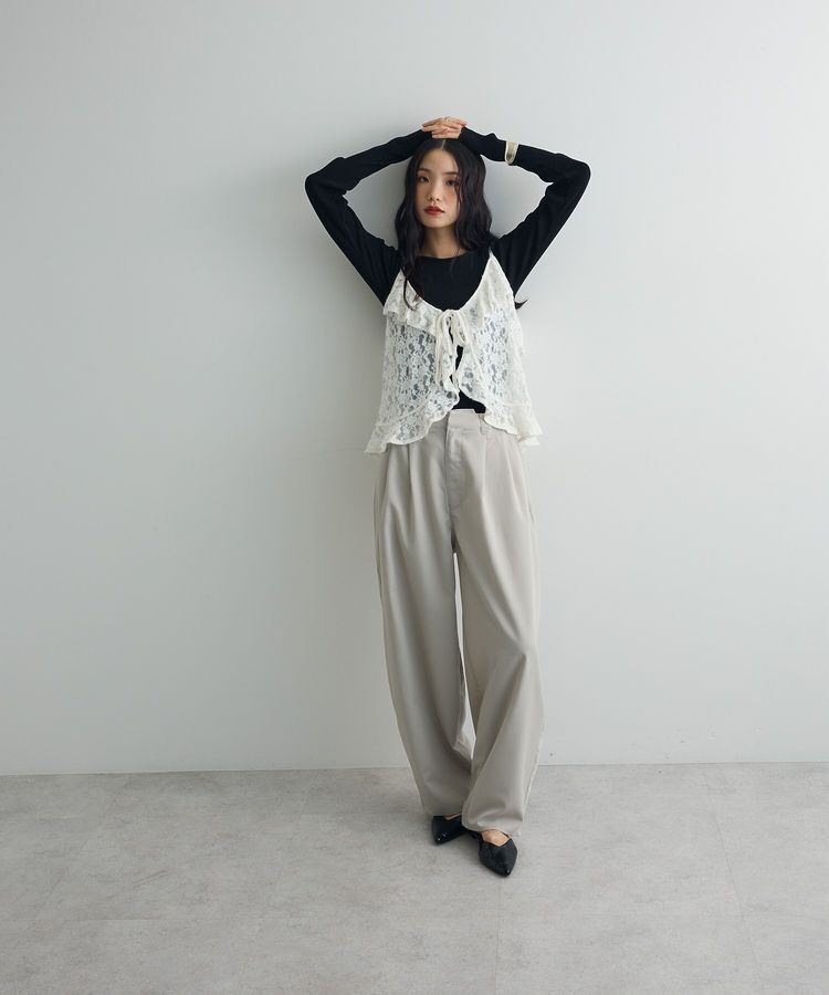 AnriettMusee「レースフリルキャミビスチェ」|キャミソール|