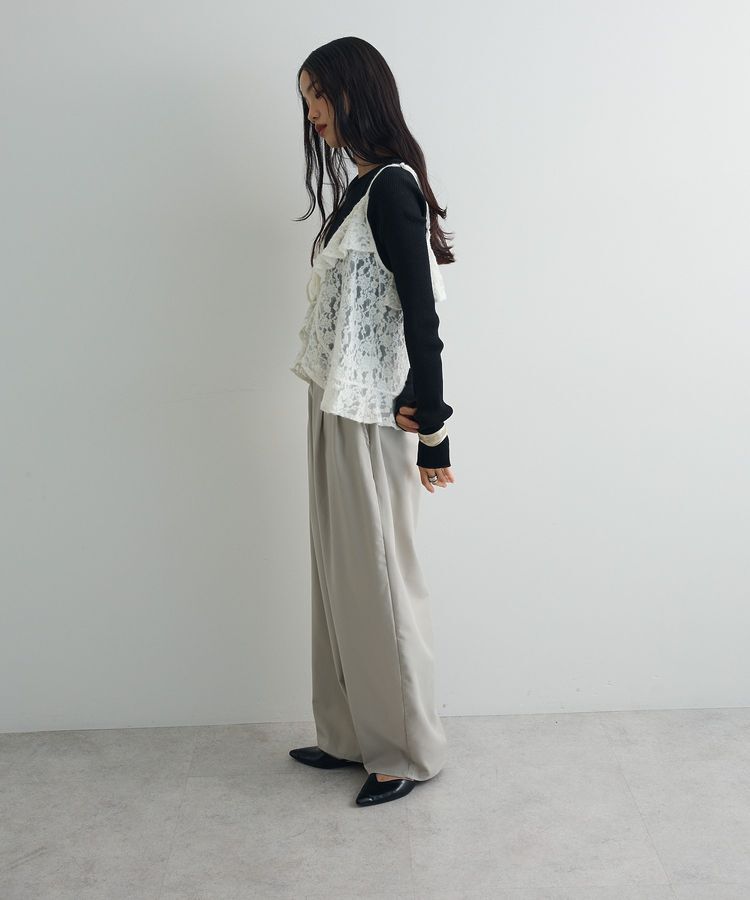 AnriettMusee「レースフリルキャミビスチェ」|キャミソール|