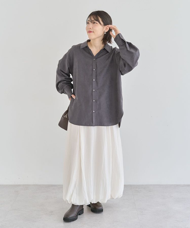 Green Parks「シルキータッチストライプシャツ」|シャツ・ブラウス|