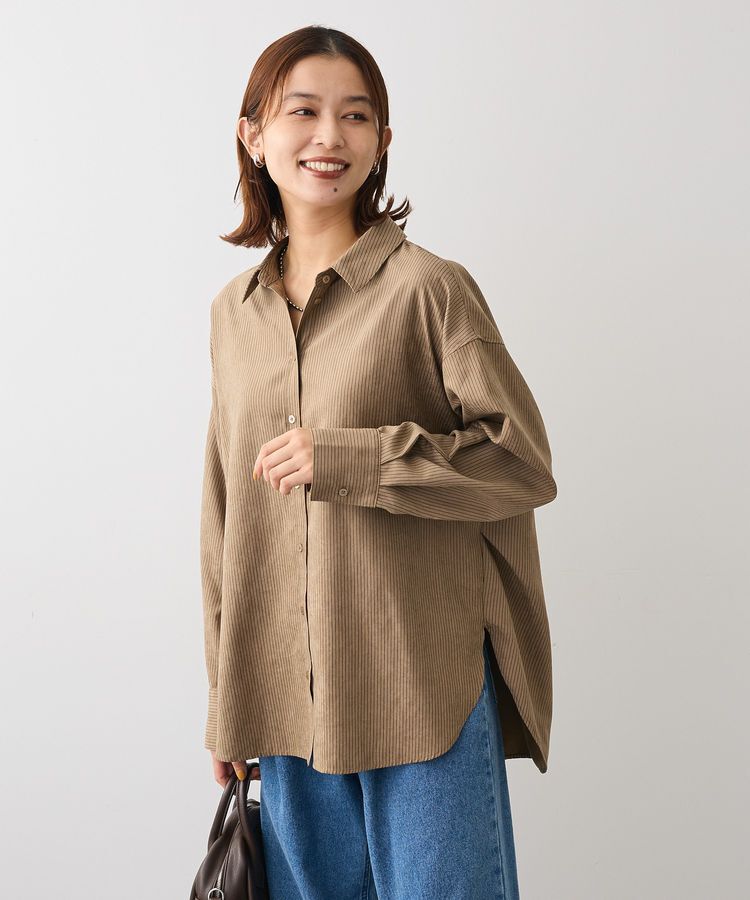 Green Parks「シルキータッチストライプシャツ」|シャツ・ブラウス|