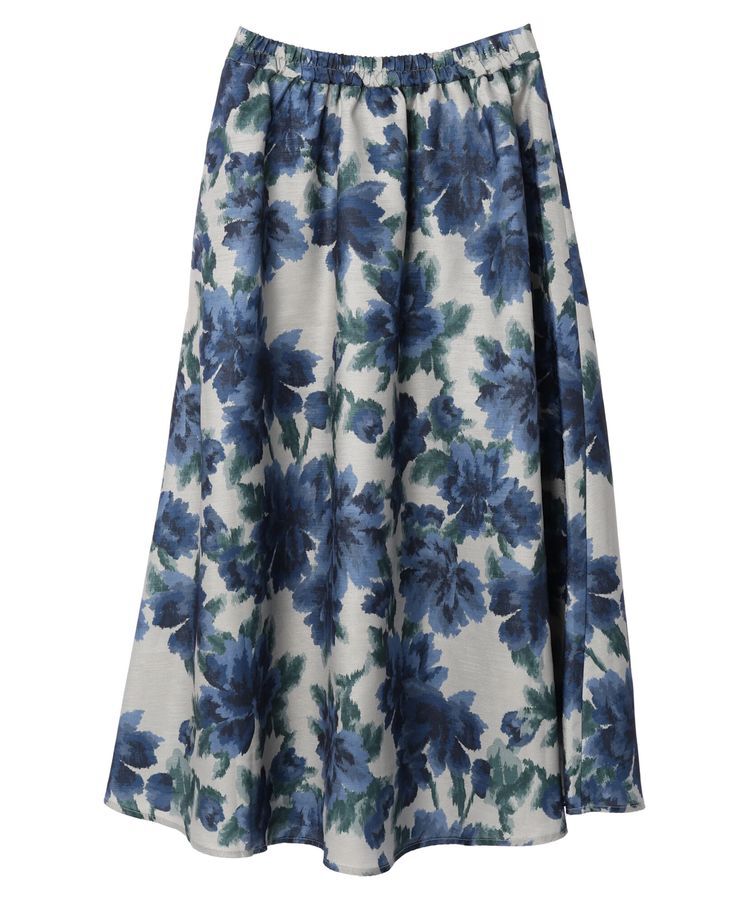 YECCA VECCA「ヴィンテージフラワー柄フレアスカート」|フレア|