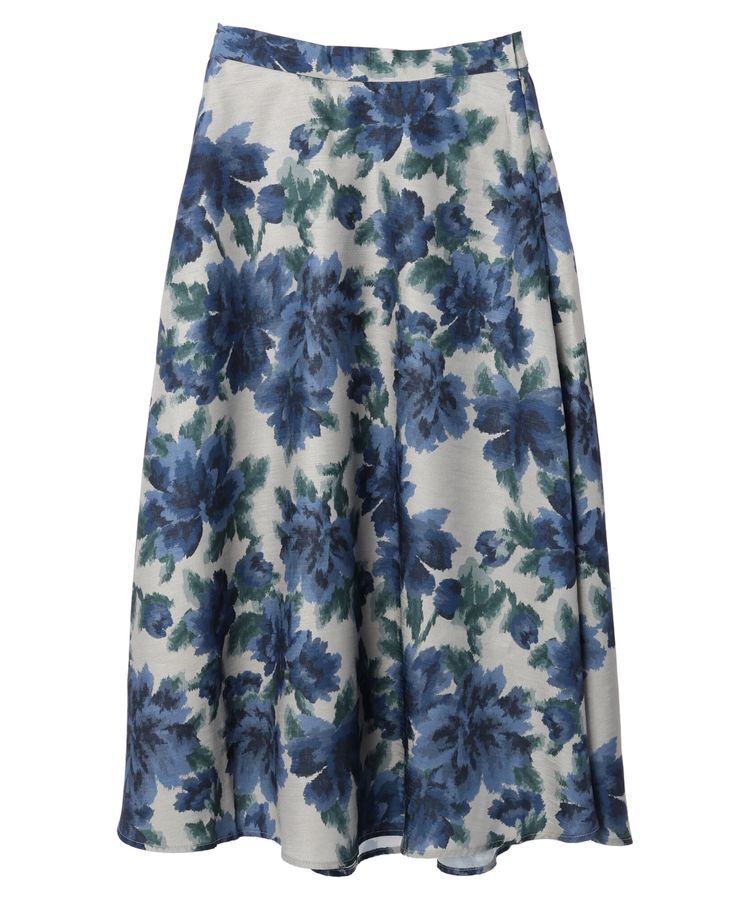 YECCA VECCA「ヴィンテージフラワー柄フレアスカート」|フレア|