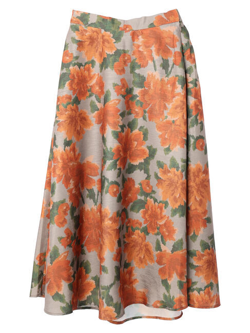 YECCA VECCA「ヴィンテージフラワー柄フレアスカート」|フレア|