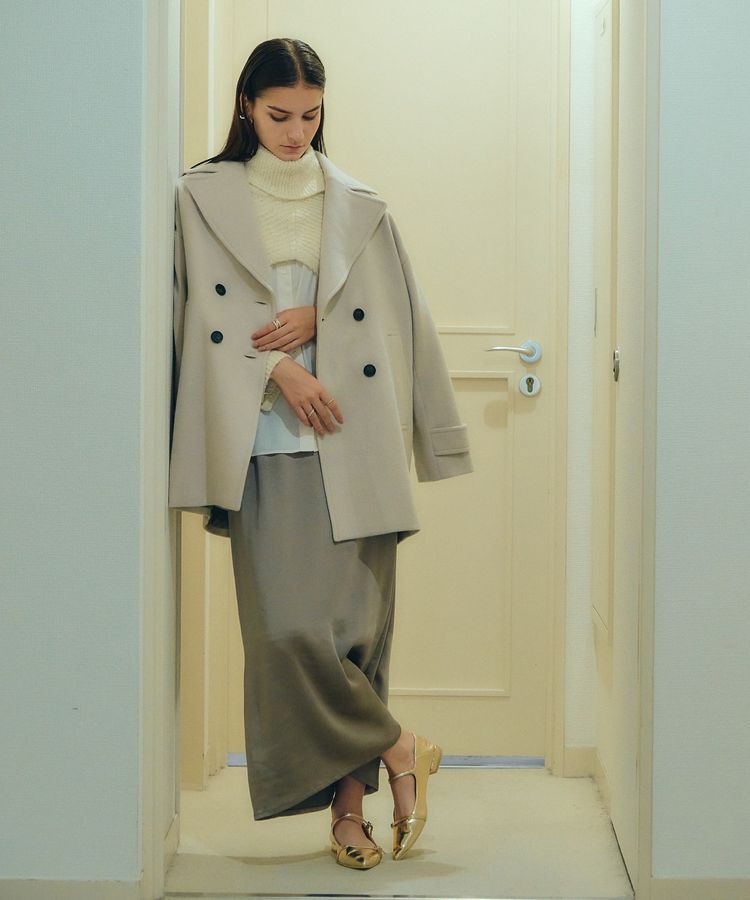 YECCA VECCA「サテンロングスカート」|スカート|