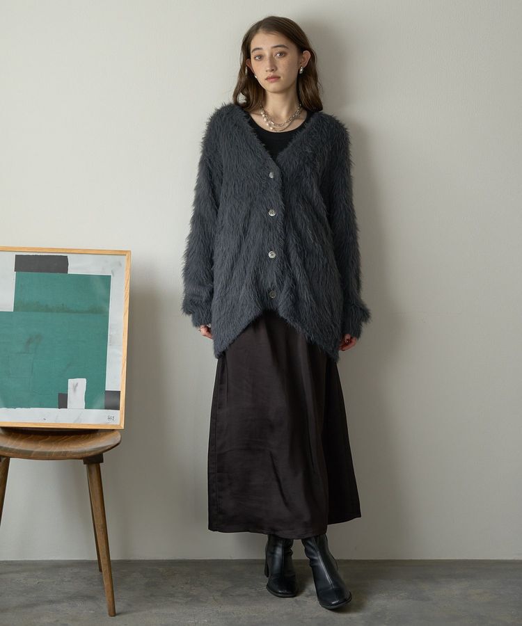 YECCA VECCA「サテンロングスカート」|スカート|