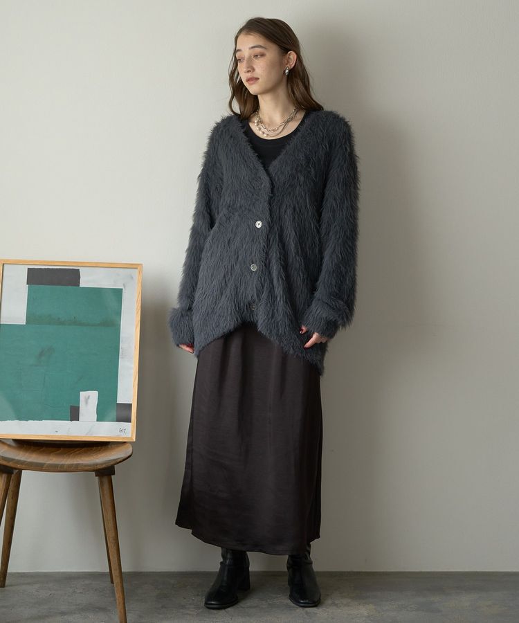 YECCA VECCA「サテンロングスカート」|スカート|