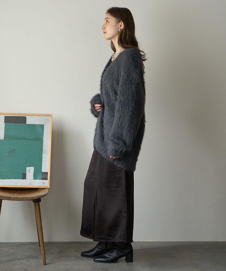 YECCA VECCA「サテンロングスカート」|スカート|