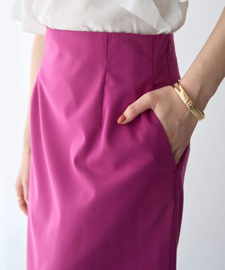 YECCA VECCA「レースアップナロースカート」|タイト|