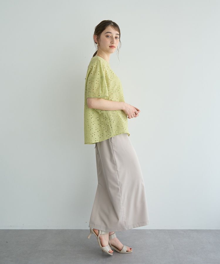 YECCA VECCA「レースアップナロースカート」|タイト|