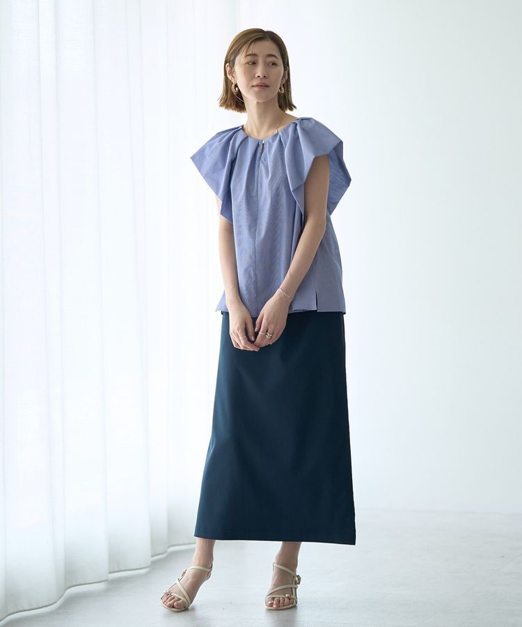 YECCA VECCA「レースアップナロースカート」|タイト|