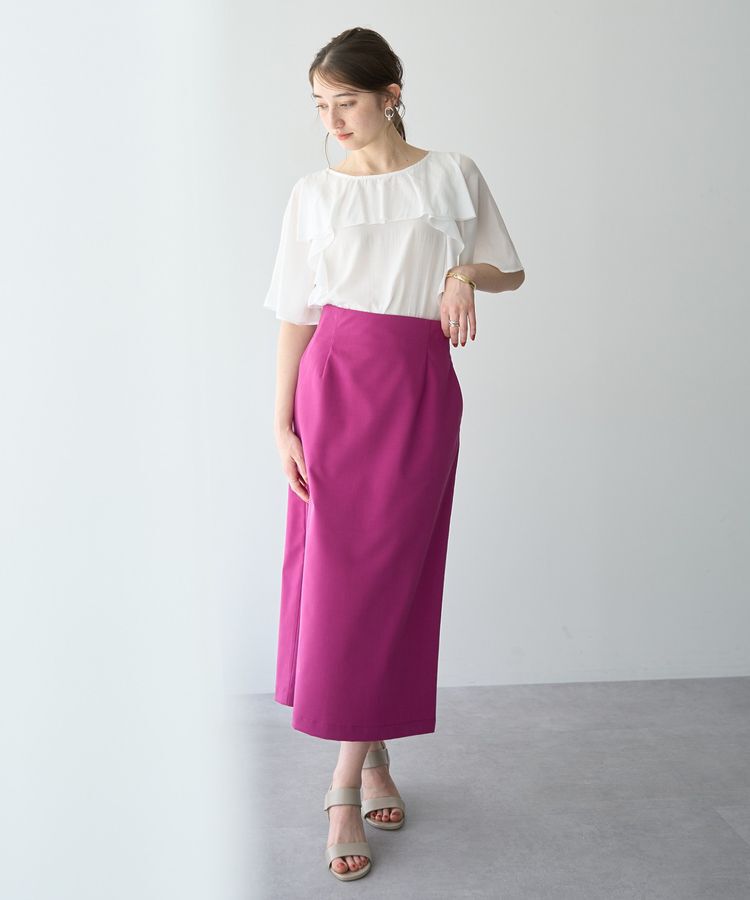 YECCA VECCA「レースアップナロースカート」|タイト|