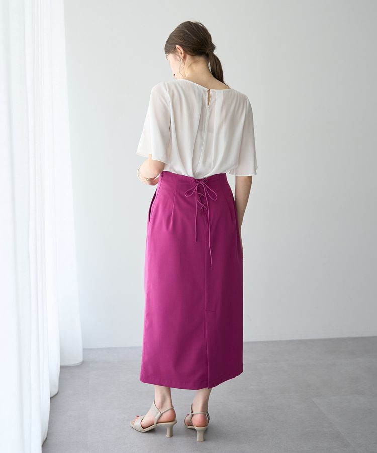 YECCA VECCA「レースアップナロースカート」|タイト|