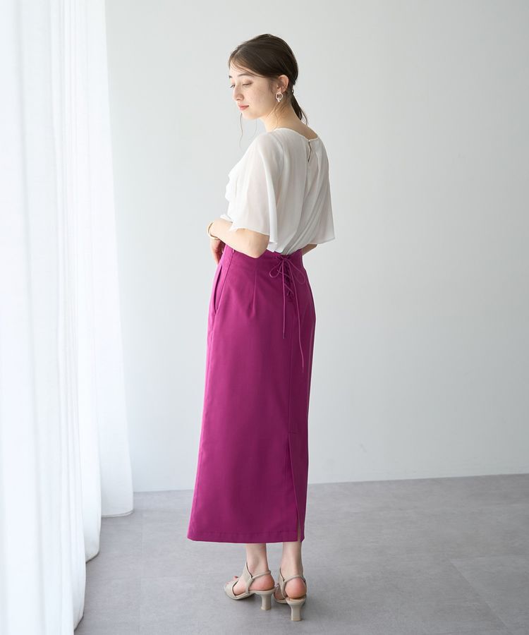 YECCA VECCA「レースアップナロースカート」|タイト|